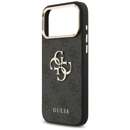 Ovitek za Apple iPhone 17 Pro Max, Guess, Big 4G Logo Classic, Črno Zlat