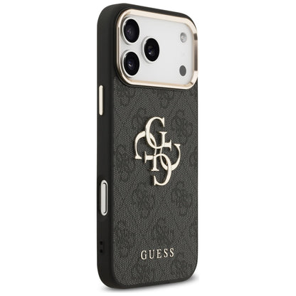 Ovitek za Apple iPhone 17 Pro Max, Guess, Big 4G Logo Classic, Črno Zlat