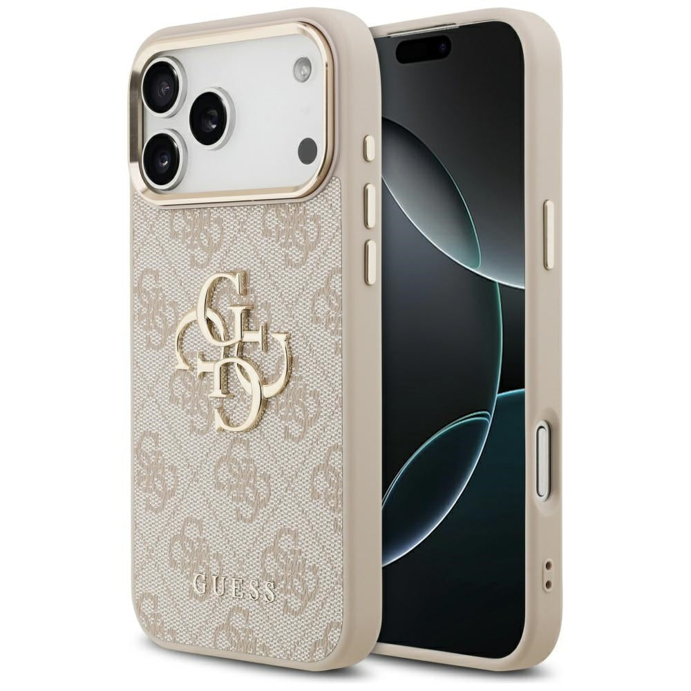 Ovitek za Apple iPhone 17 Pro Max, Guess, Big 4G Logo Classic, Zlato roza