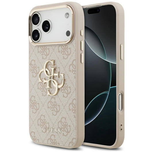 Ovitek za Apple iPhone 17 Pro Max, Guess, Big 4G Logo Classic, Zlato roza