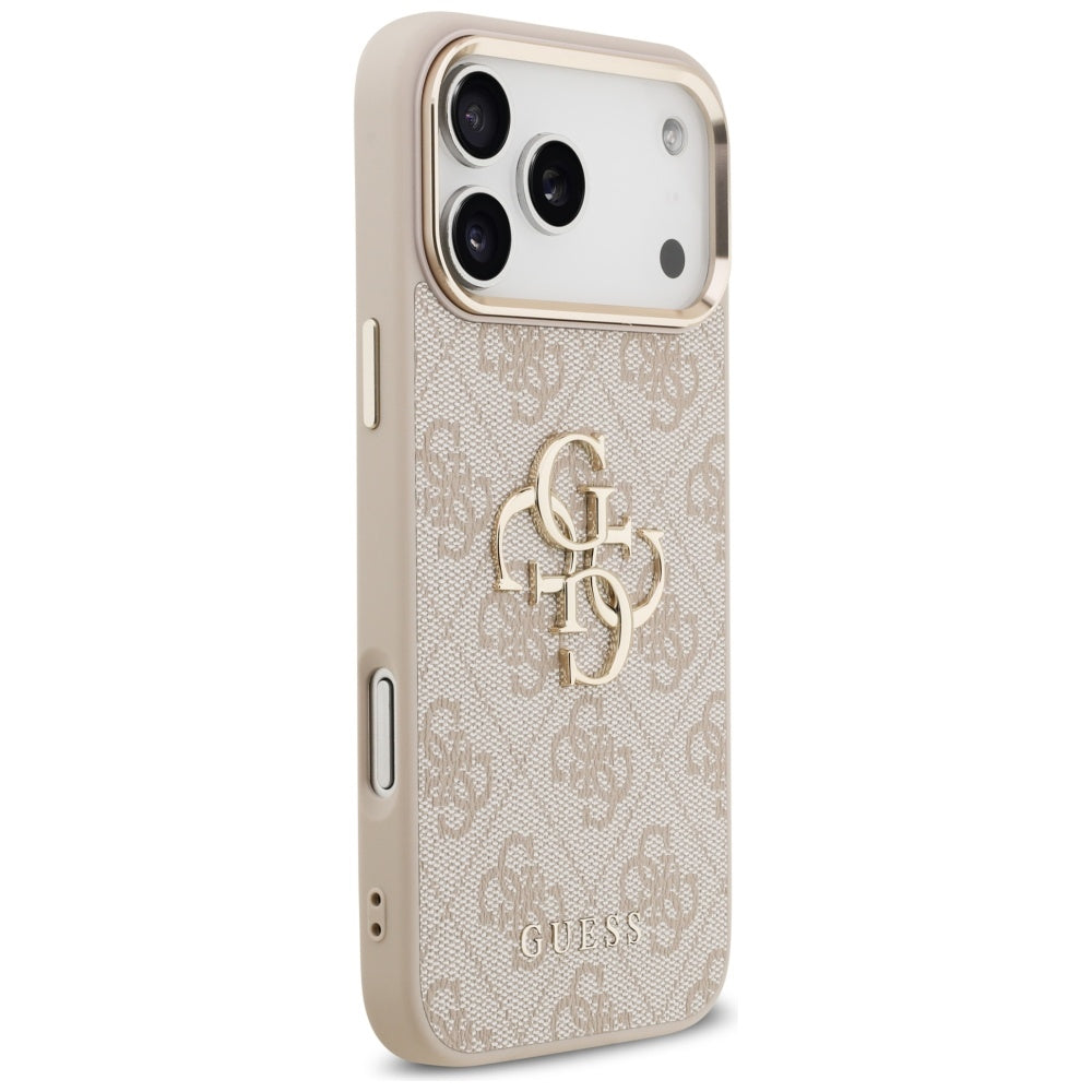 Ovitek za Apple iPhone 17 Pro Max, Guess, Big 4G Logo Classic, Zlato roza