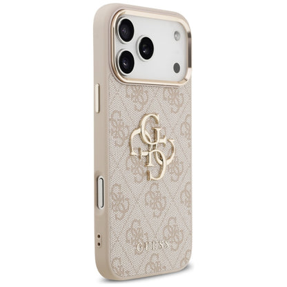Ovitek za Apple iPhone 17 Pro Max, Guess, Big 4G Logo Classic, Zlato roza