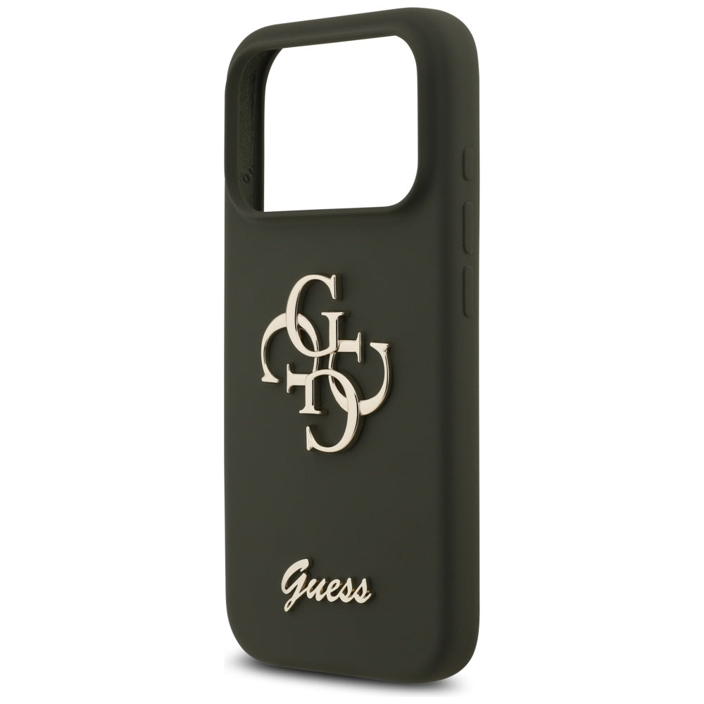 Ovitek za Apple iPhone 17 Pro Max, Guess, Big 4G Script, Kaki
