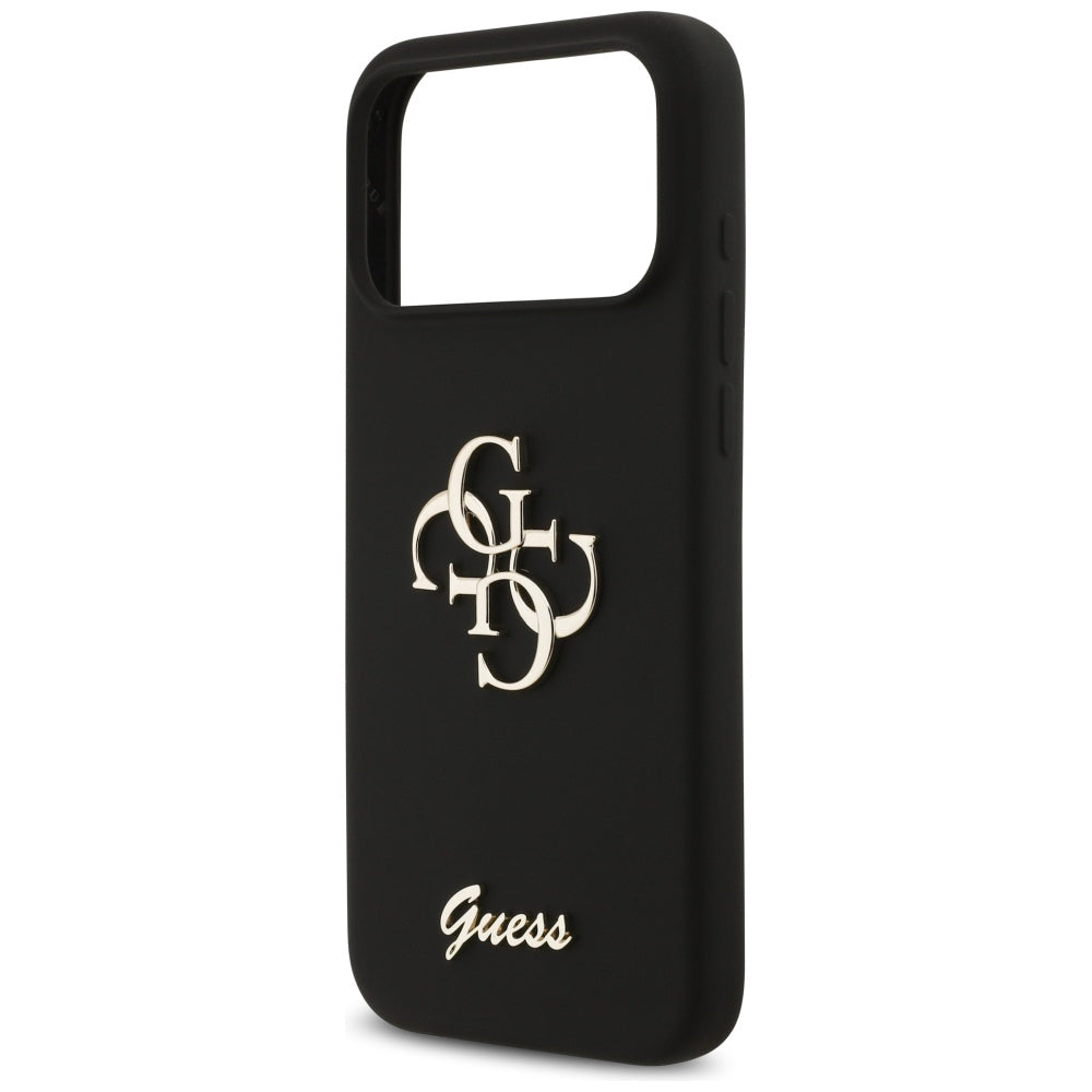 Ovitek za Apple iPhone 17 Pro Max, Guess, Big 4G Script, črn
