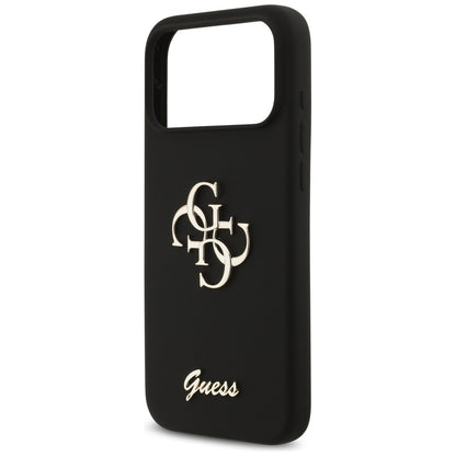 Ovitek za Apple iPhone 17 Pro Max, Guess, Big 4G Script, črn