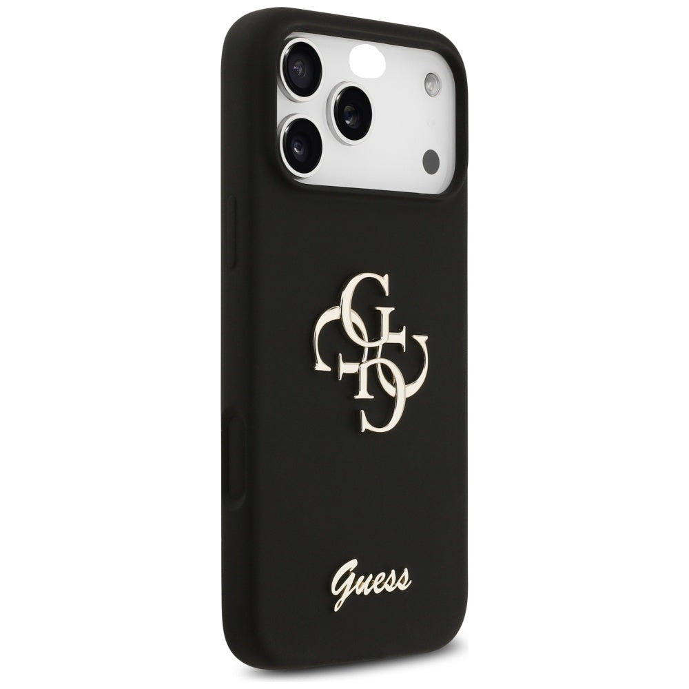 Ovitek za Apple iPhone 17 Pro Max, Guess, Big 4G Script, črn