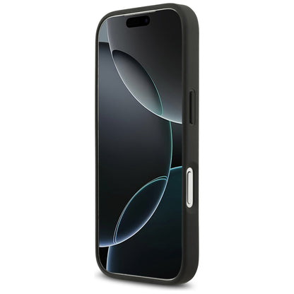Ovitek za Apple iPhone 17 Pro Max, Guess, Rhinestone Triangle Logo, črn