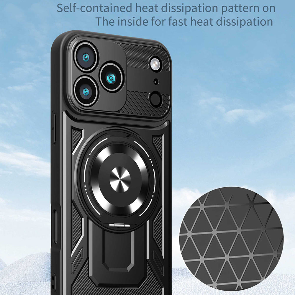 Ovitek za Apple iPhone 17 Pro Max, Techsuit, RuggedCam, Siv
