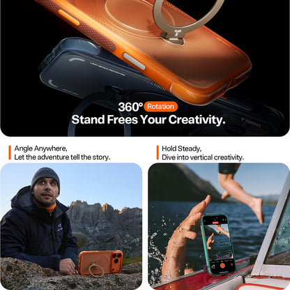 Ovitek za Apple iPhone 17 Pro Max, Torras, Ostand Spin Air, Modra