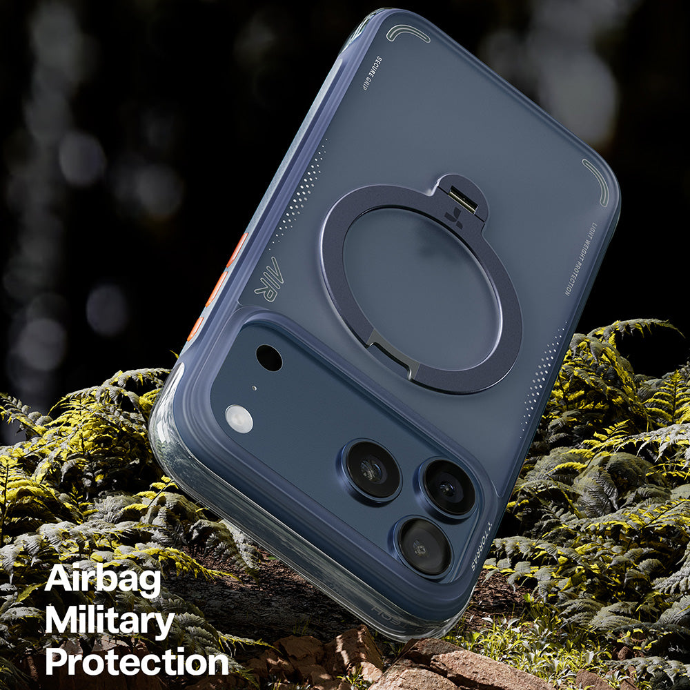 Ovitek za Apple iPhone 17 Pro Max, Torras, Ostand Spin Air, Modra