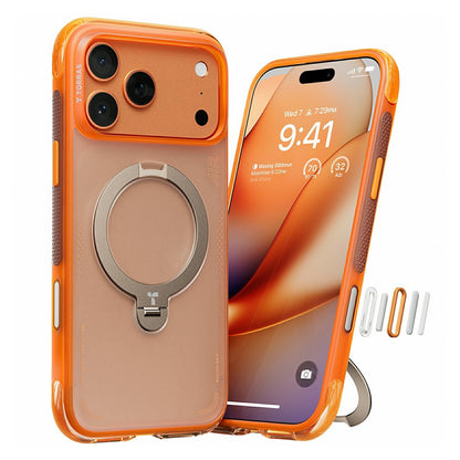 Ovitek za Apple iPhone 17 Pro Max, Torras, Ostand Spin Air, Oranžen
