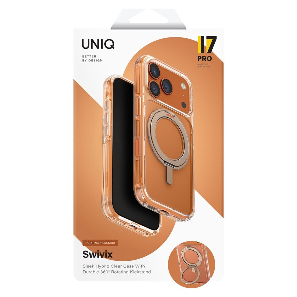 Ovitek za Apple iPhone 17 Pro Max, UNIQ, Swivix, Zlat.