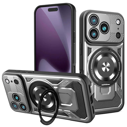 Ovitek za Apple iPhone 17 Pro, Techsuit, RuggedCam, Siva