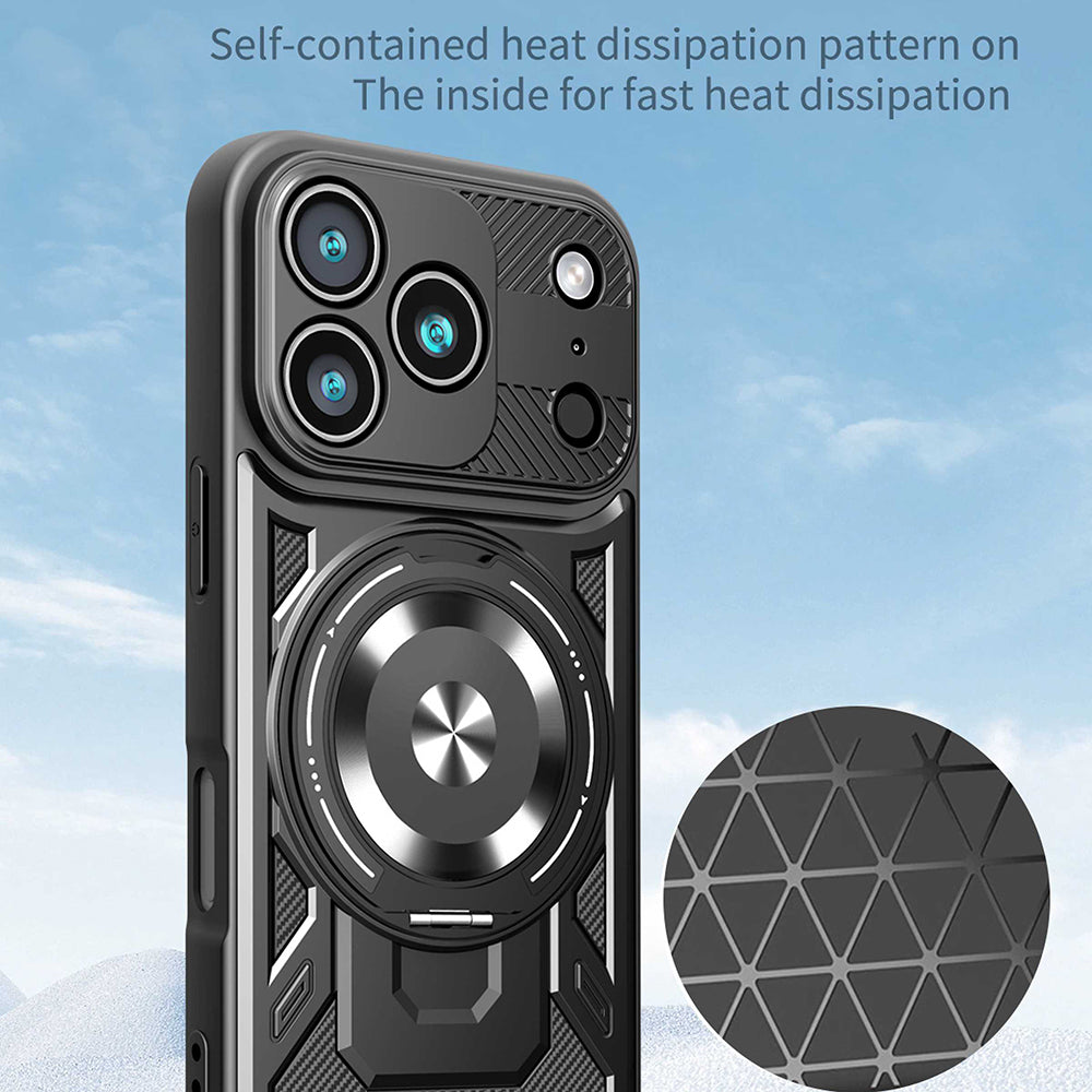 Ovitek za Apple iPhone 17 Pro, Techsuit, RuggedCam, Siva