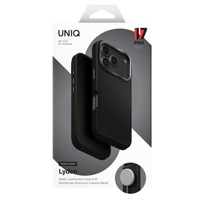 Ovitek za Apple iPhone 17 Pro, UNIQ, Lyden Leatherette, Siva