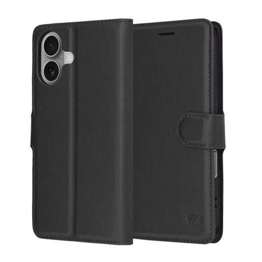 Ovitek za Apple iPhone 17, Techsuit, Leather Folio, Črn