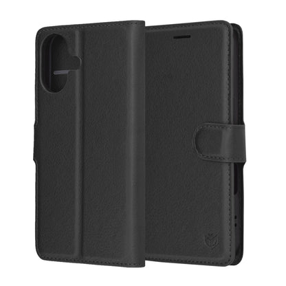 Ovitek za Apple iPhone 17, Techsuit, Leather Folio, Črn