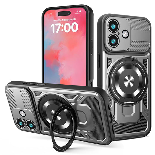 Ovitek za Apple iPhone 17, Techsuit, RuggedCam, Siv