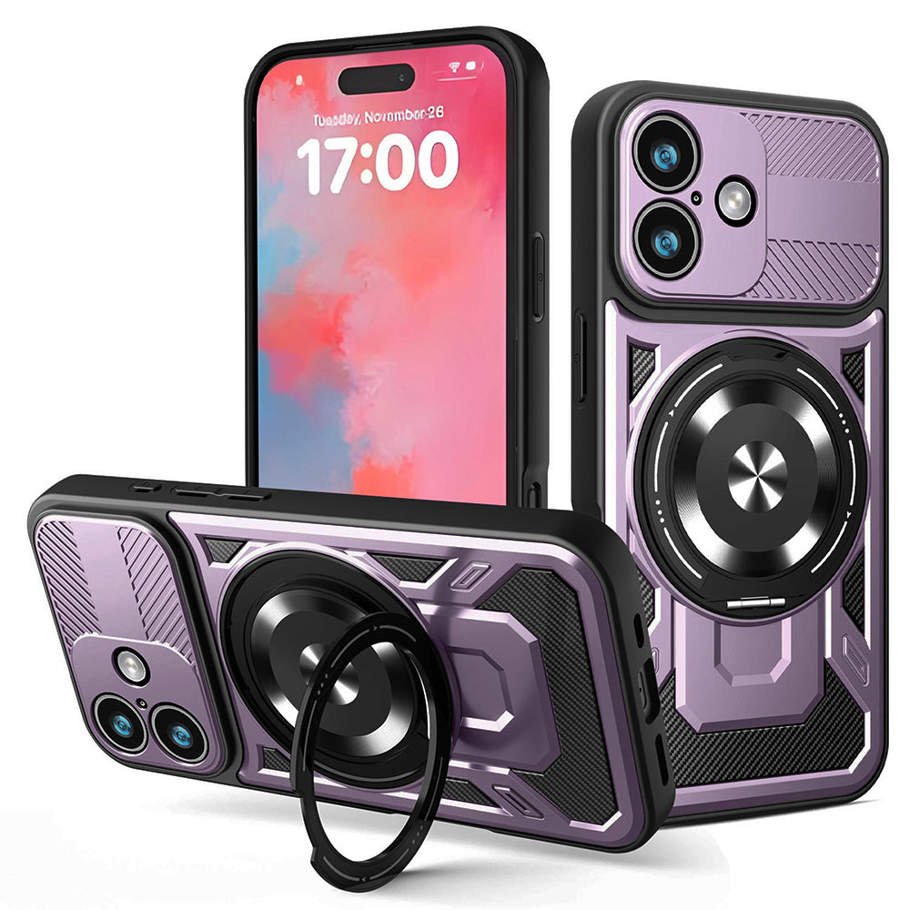Ovitek za Apple iPhone 17, Techsuit, RuggedCam, Vijolična