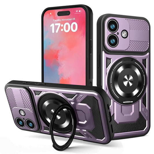 Ovitek za Apple iPhone 17, Techsuit, RuggedCam, Vijolična