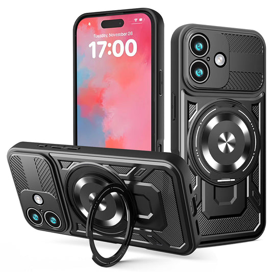 Ovitek za Apple iPhone 17, Techsuit, RuggedCam, Črn