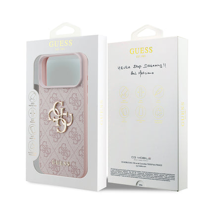 Ovitek za Apple iPhone 18 Pro / 17 Pro, Guess, 4G Big Logo, roza