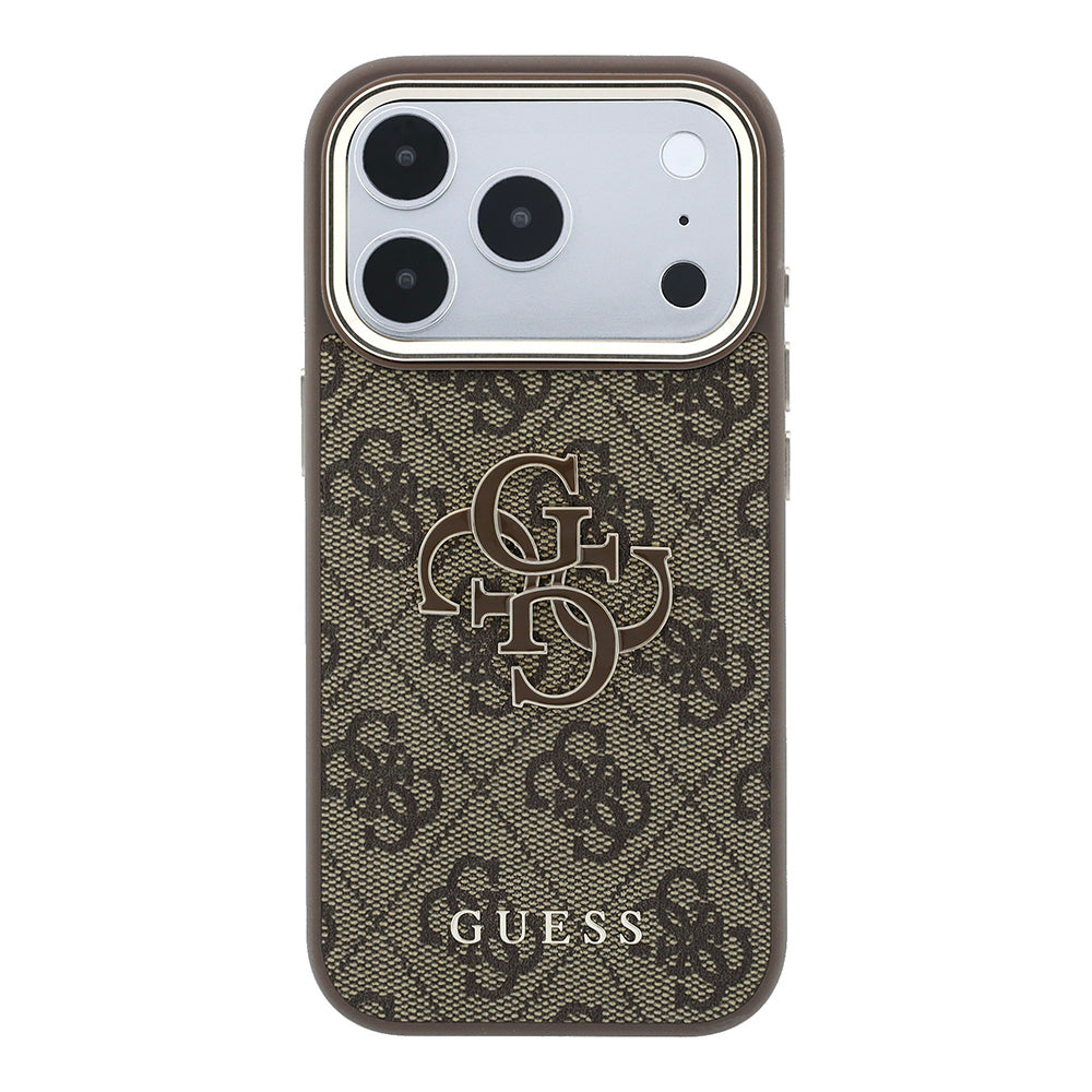 Ovitek za Apple iPhone 18 Pro / 17 Pro, Guess, 4G Big Resin Logo, rjav
