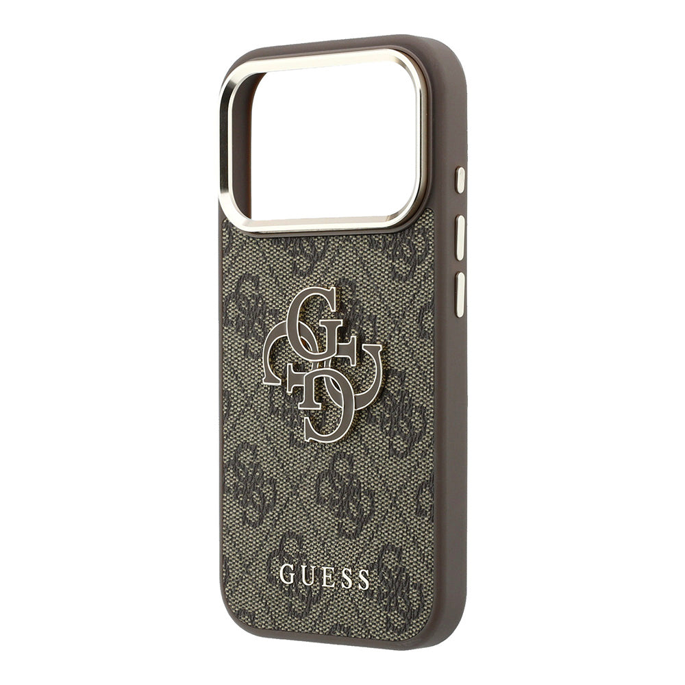 Ovitek za Apple iPhone 18 Pro / 17 Pro, Guess, 4G Big Resin Logo, rjav