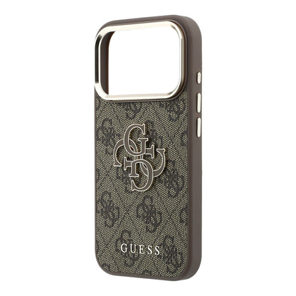 Ovitek za Apple iPhone 18 Pro / 17 Pro, Guess, 4G Big Resin Logo, rjav