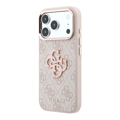 Ovitek za Apple iPhone 18 Pro / 17 Pro, Guess, 4G Big Resin Logo, Roza