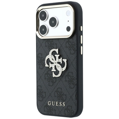 Ovitek za Apple iPhone 18 Pro / 17 Pro, Guess, 4G Big Strass Logo, Črn