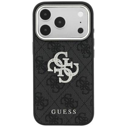 Ovitek za Apple iPhone 18 Pro / 17 Pro, Guess, 4G Big Strass Logo, Črn