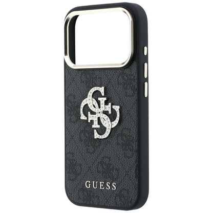 Ovitek za Apple iPhone 18 Pro / 17 Pro, Guess, 4G Big Strass Logo, Črn
