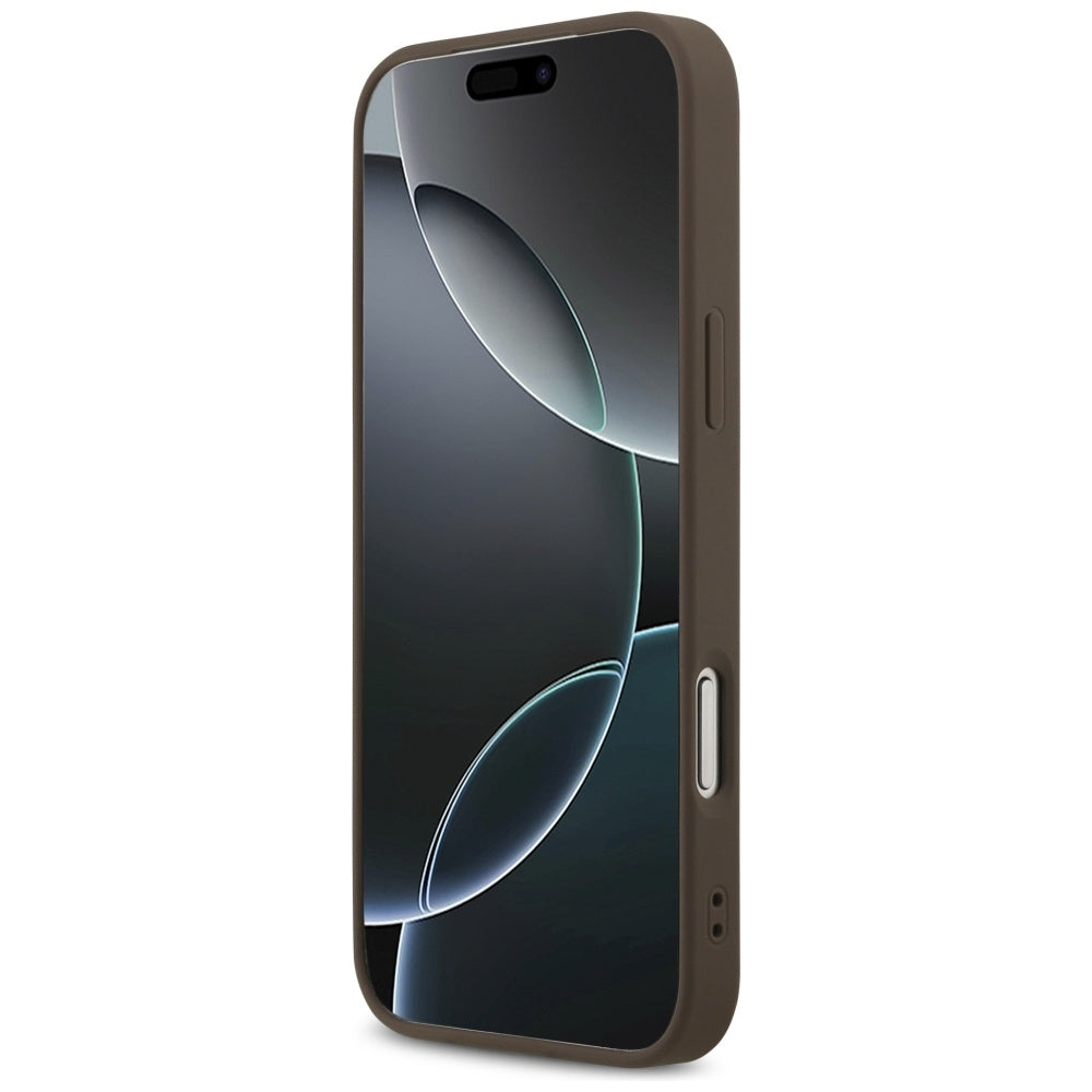 Ovitek za Apple iPhone 18 Pro / 17 Pro, Guess, 4G Classic Logo, rjav