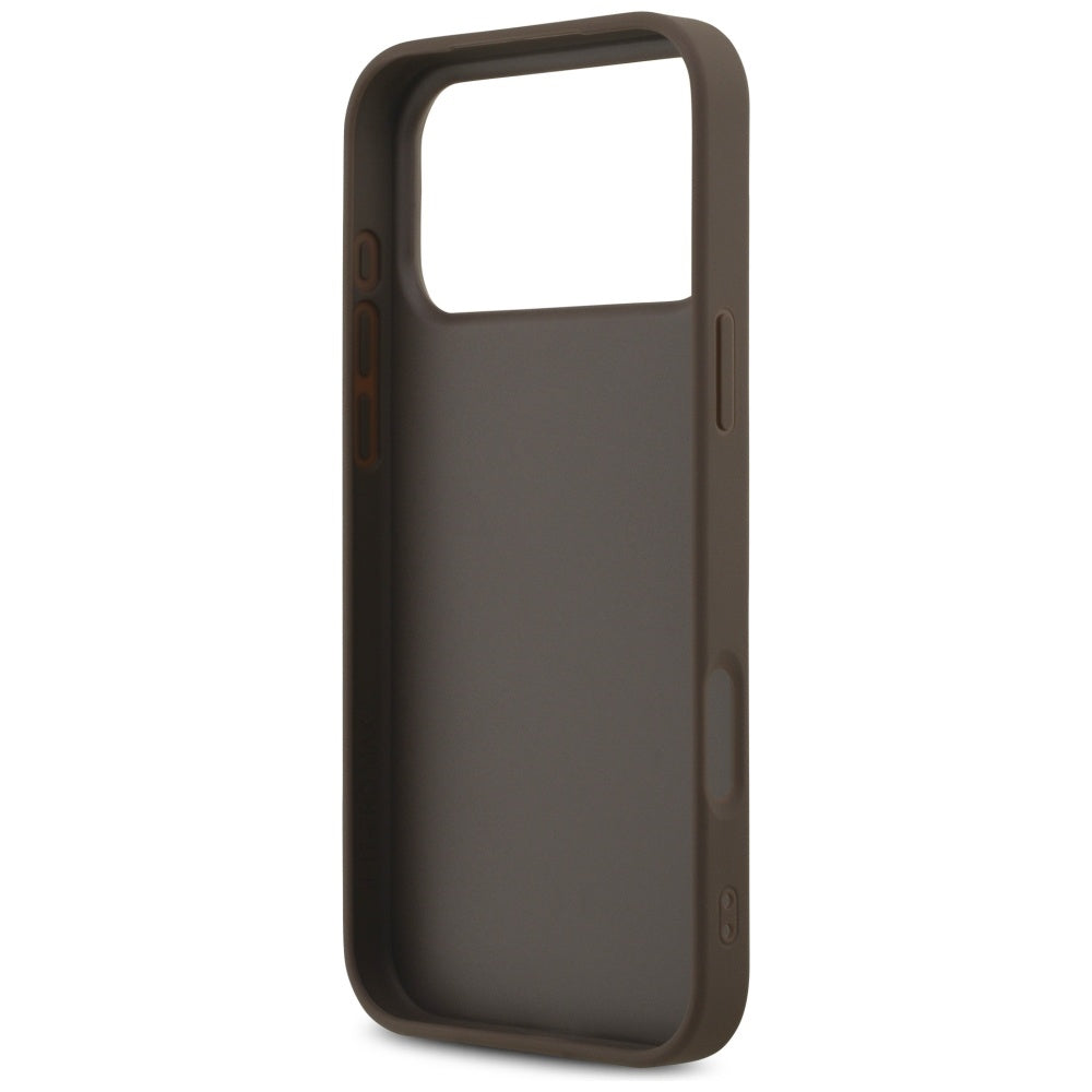 Ovitek za Apple iPhone 18 Pro / 17 Pro, Guess, 4G Classic Logo, rjav