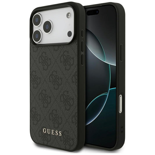 Ovitek za Apple iPhone 18 Pro / 17 Pro, Guess, 4G Classic Logo, Črn