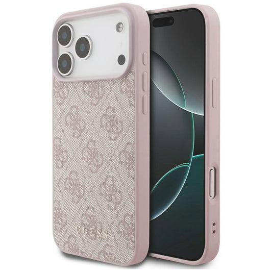 Ovitek za Apple iPhone 18 Pro / 17 Pro, Guess, 4G Classic Logo, roza