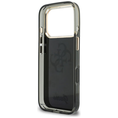 Ovitek za Apple iPhone 18 Pro / 17 Pro, Guess, IML 4G Metal Script, Črn