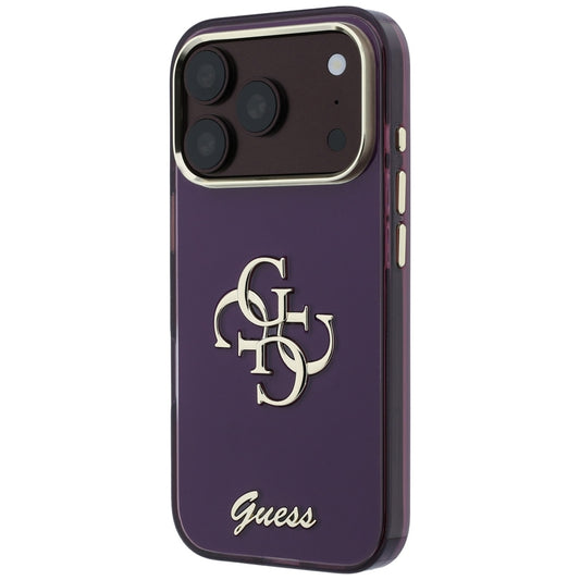 Ovitek za Apple iPhone 18 Pro / 17 Pro, Guess, IML 4G Metal Script, Vijoličen
