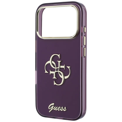 Ovitek za Apple iPhone 18 Pro / 17 Pro, Guess, IML 4G Metal Script, Vijoličen