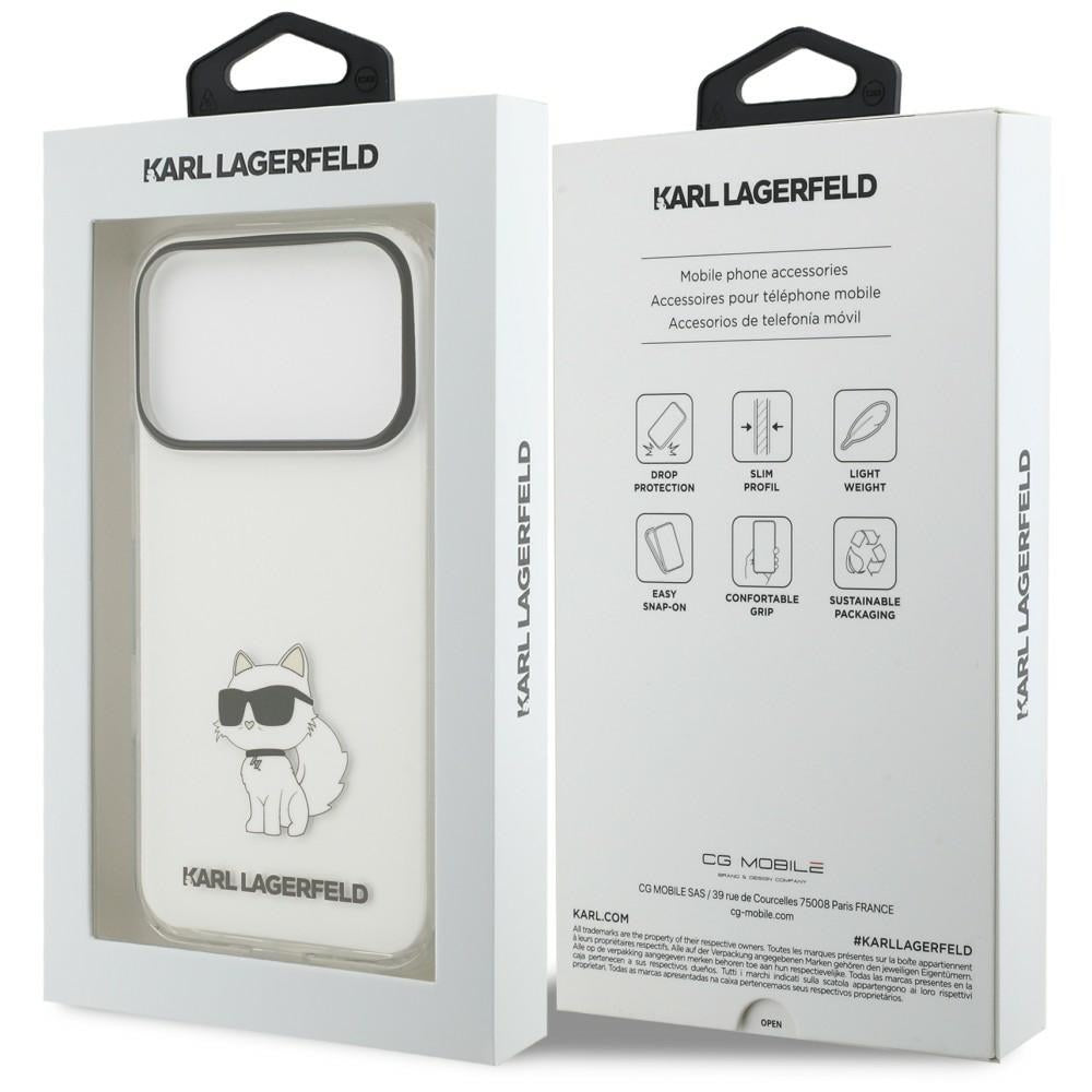 Ovitek za Apple iPhone 18 Pro / 17 Pro, Karl Lagerfeld, IML Choupette NFT, prozoren