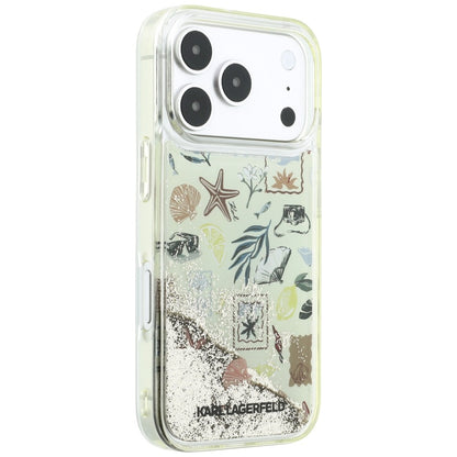 Case for Apple iPhone 18 Pro / 17 Pro, Karl Lagerfeld, Liquid Glitter Beach and Sand, Beige
