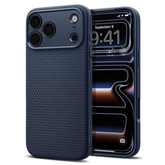 Ovitek za Apple iPhone 18 Pro / 17 Pro, Spigen, Liquid Air, Temno moder ACS12150