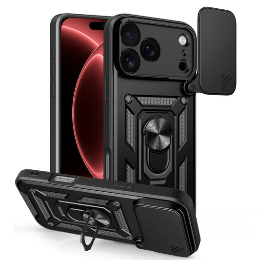 Ovitek za Apple iPhone 18 Pro / 17 Pro, Techsuit, CamShield, Črn