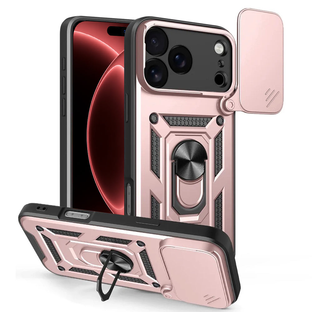 Ovitek za Apple iPhone 18 Pro / 17 Pro, Techsuit, CamShield, rožnato zlata