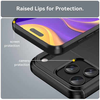 Ovitek za Apple iPhone 18 Pro / 17 Pro, Techsuit, Karbon, Črn