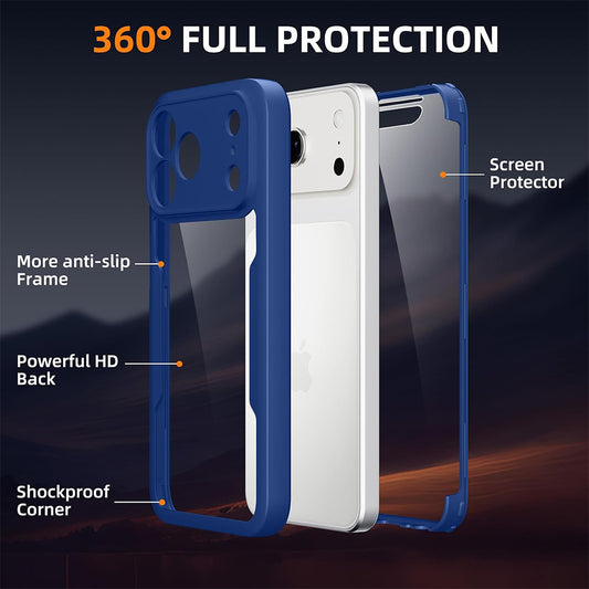 Ovitek za Apple iPhone 18 Pro / 17 Pro, Techsuit, ColorVerse 360, Modra