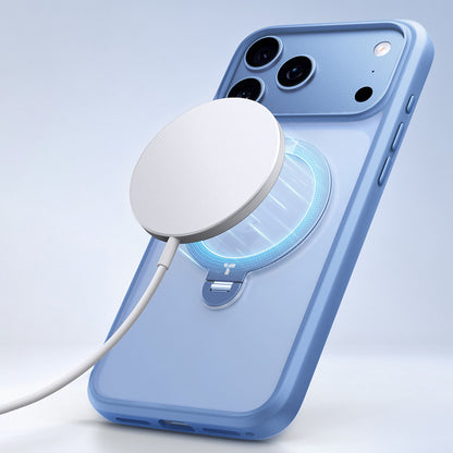 MagSafe ovitek za Apple iPhone 18 Pro / 17 Pro, Torras, Ostand Spin, modra