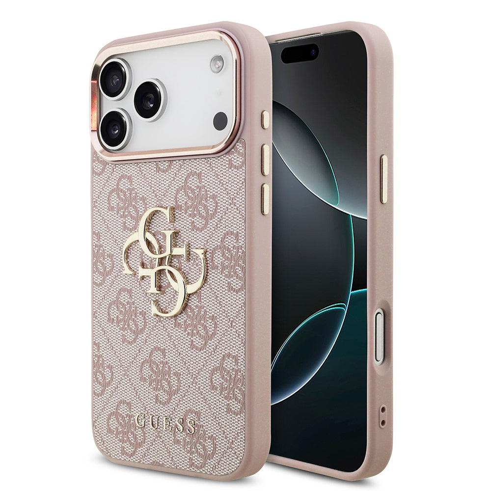 Ovitek za Apple iPhone 18 Pro Max / 17 Pro Max, Guess, 4G Big Classic Logo, Roza