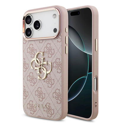 Ovitek za Apple iPhone 18 Pro Max / 17 Pro Max, Guess, 4G Big Classic Logo, Roza
